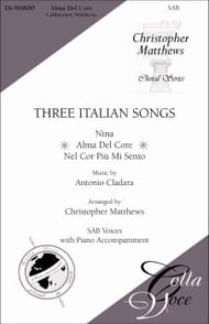 Alma Del Core SAB choral sheet music cover Thumbnail